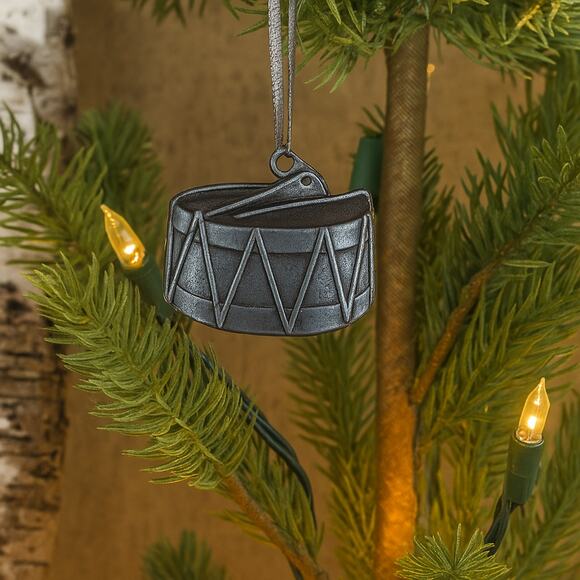 Pewter drum ornament - Picture 1 of 3